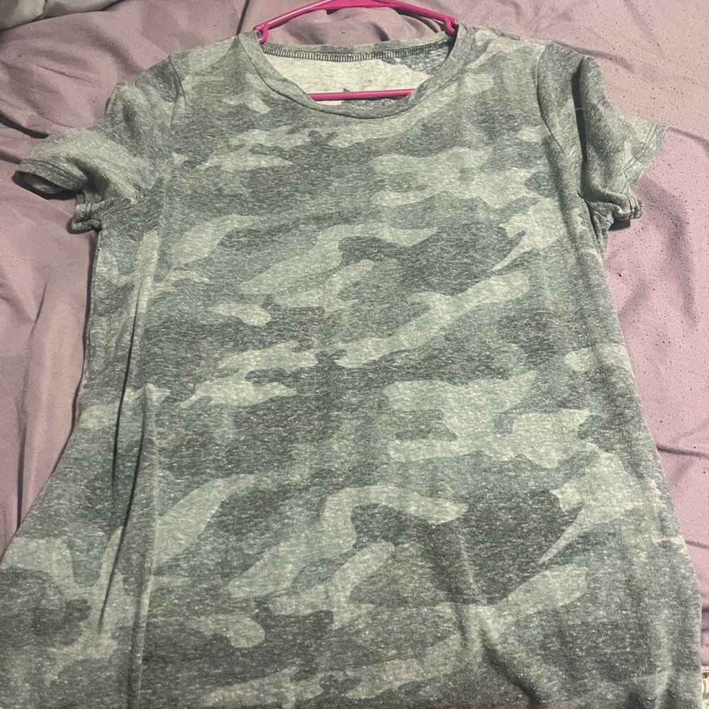 Gray Camouflage Kids T-Shirt